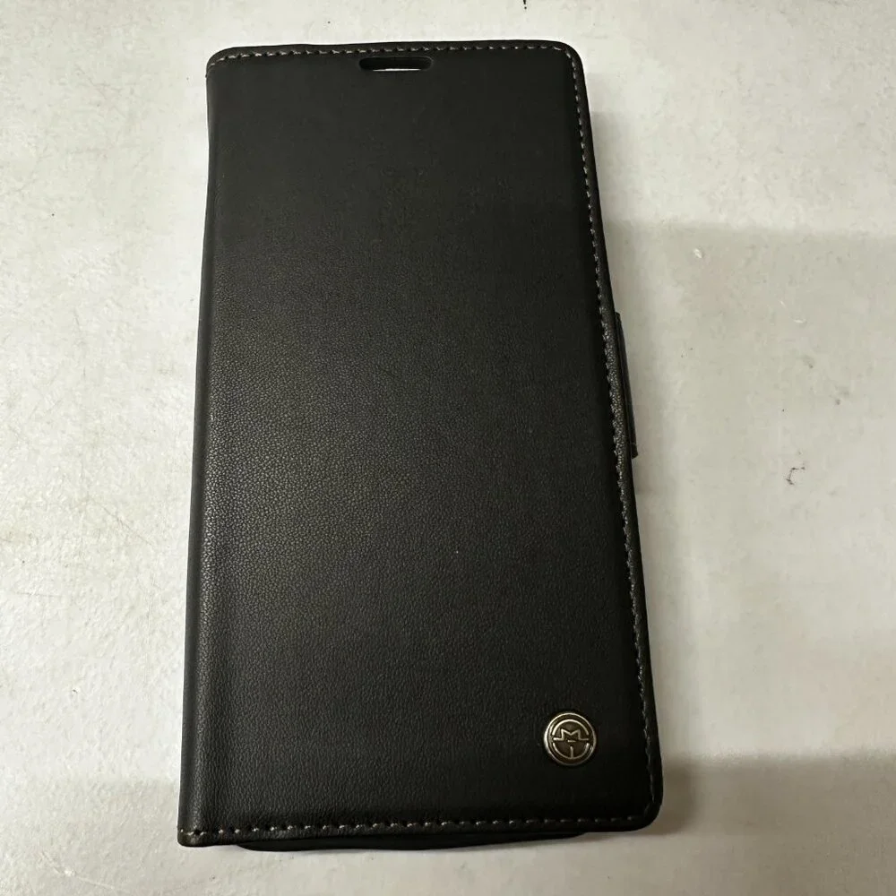 CaseMe 023 For iPhone 15 Pro Max Retro PU Leather Wallet Case Butterfly Buckle w